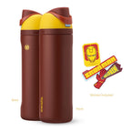 Owala FreeSip 24oz Marvel Iron Man Limited Edition Bottle - Burgundy/yellow - Genuine UK stock 