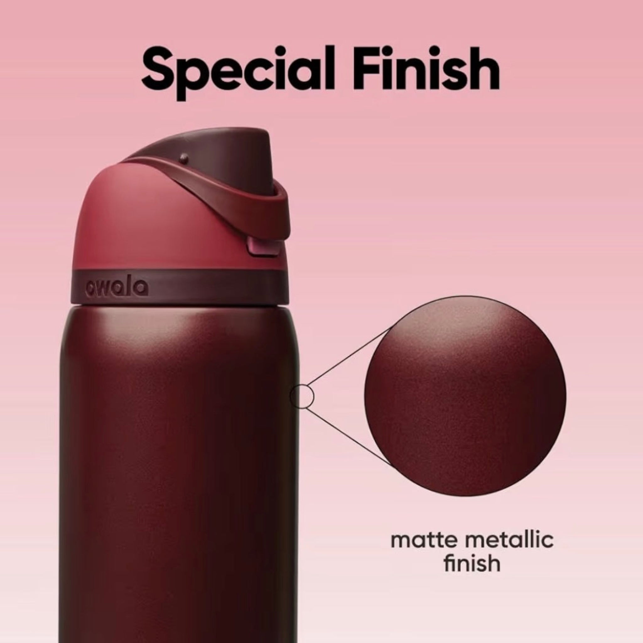 Buy Owala FreeSip Black Cherry UK | FreeSip Sway Tumbler & Twist