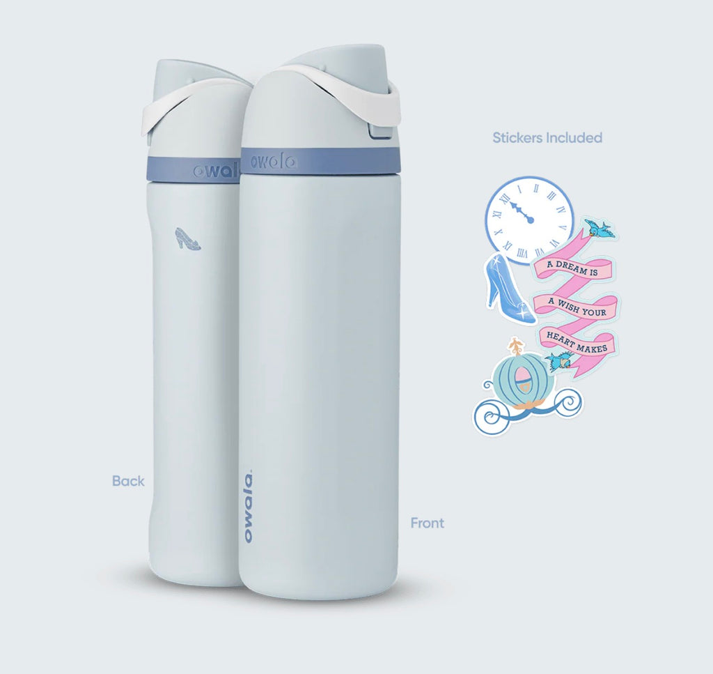 Owala FreeSip 24oz Disney Princess Cinderella Limited Edition Bottle - Light Blue - Genuine UK Stock