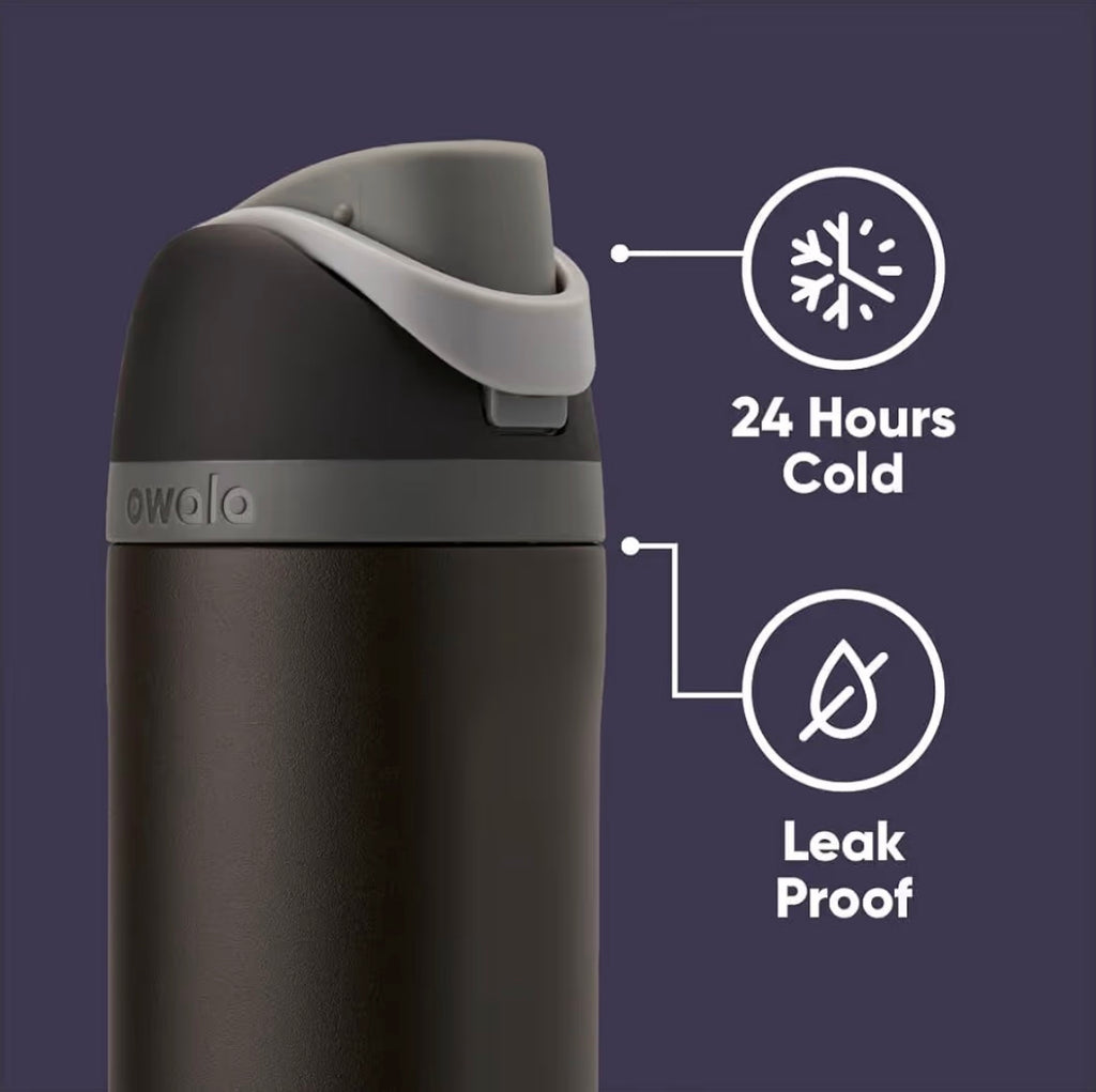 Owala FreeSip 24oz Marvel Black Panther Water Bottle 24 Hours Cold & Leak Proof