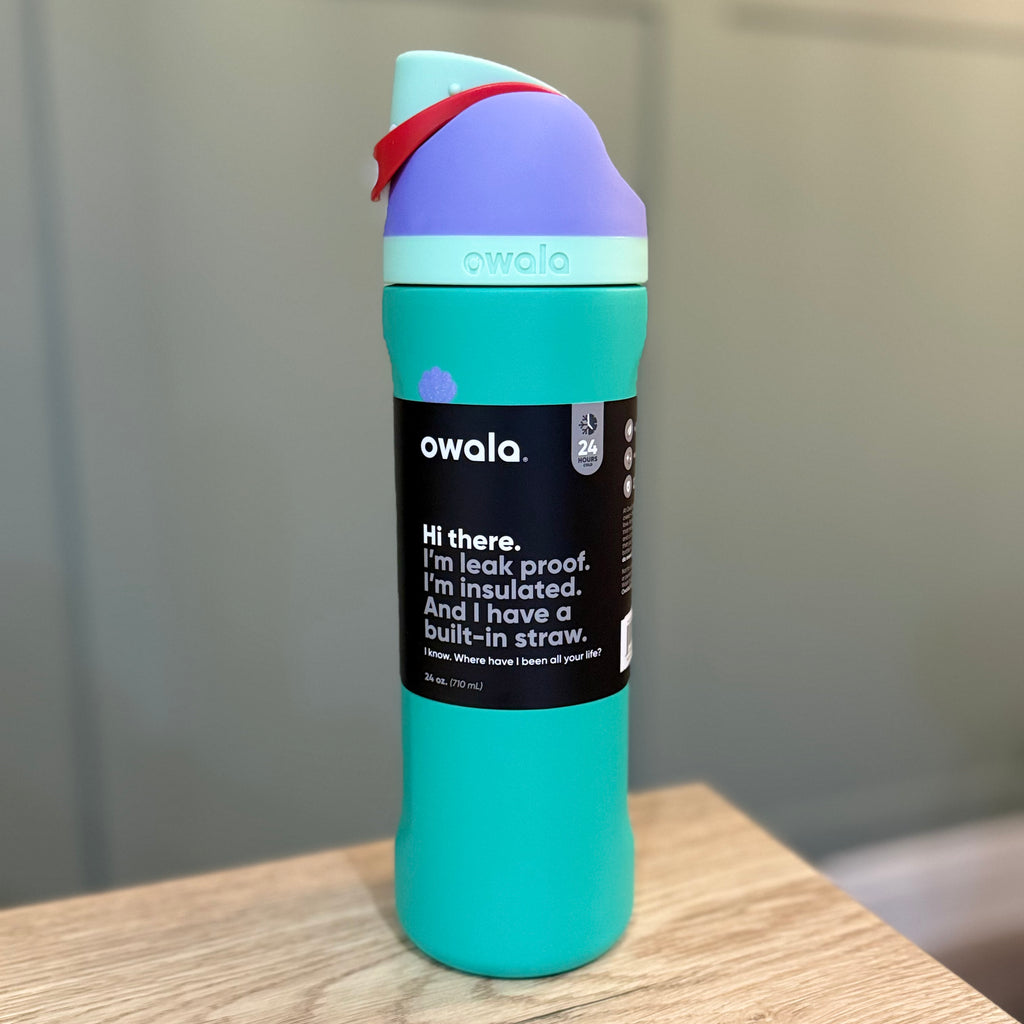 Owala FreeSip 24oz Disney Ariel Water Bottle Green Shell Detail
