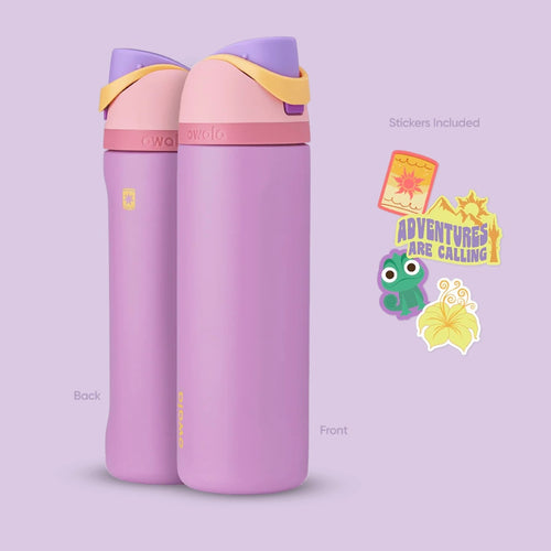 Owala FreeSip 24oz Disney Princess Rapunzel Water Bottle Purple with Stickers⁠