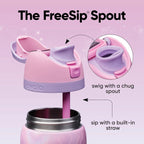 Owala FreeSip Wicked Glinda Pearlescent Pink Shimmer 32oz Bottle