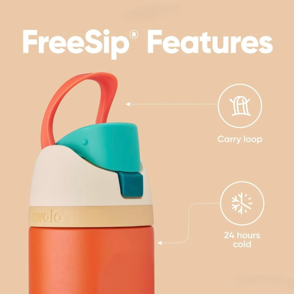 Owala FreeSip 24oz Moana Disney Princess Insulated Water Bottle 24 Hours Cold Carry Loop
