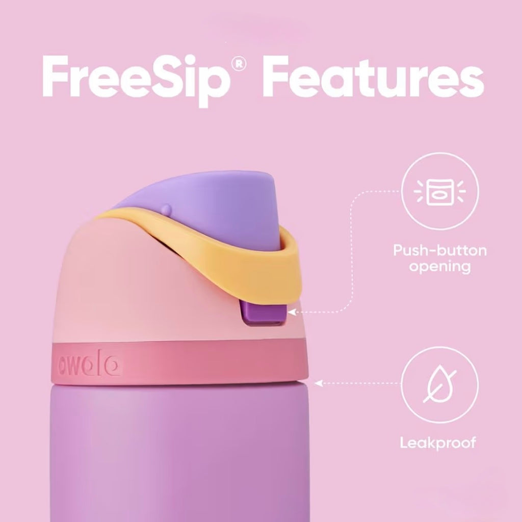 Owala FreeSip 24oz Rapunzel Disney Princess Water Bottle Push-Button Opening Leakproof