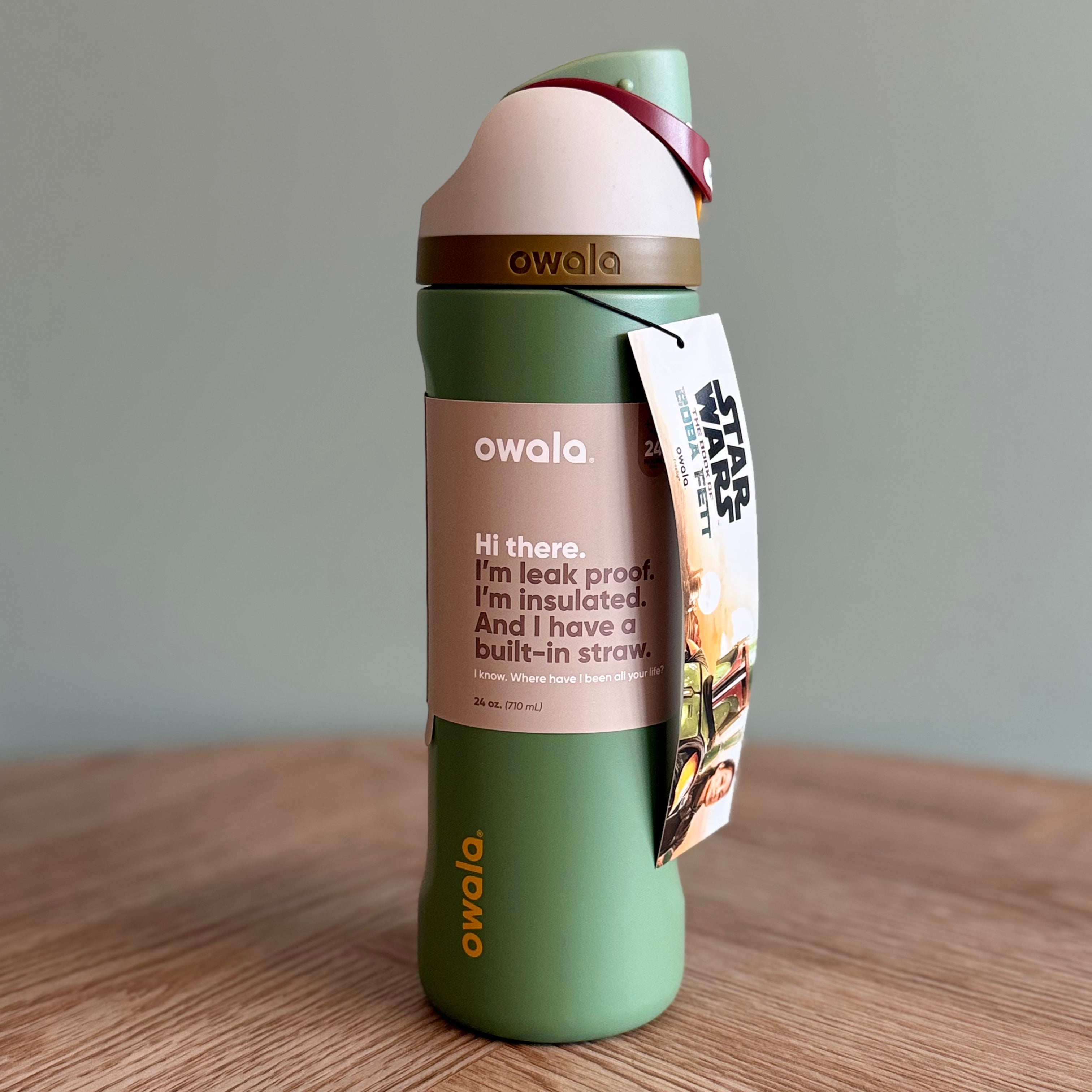 Owala FreeSip 24oz Star Wars Boba Fett Limited Edition Bottle - Green and brown
