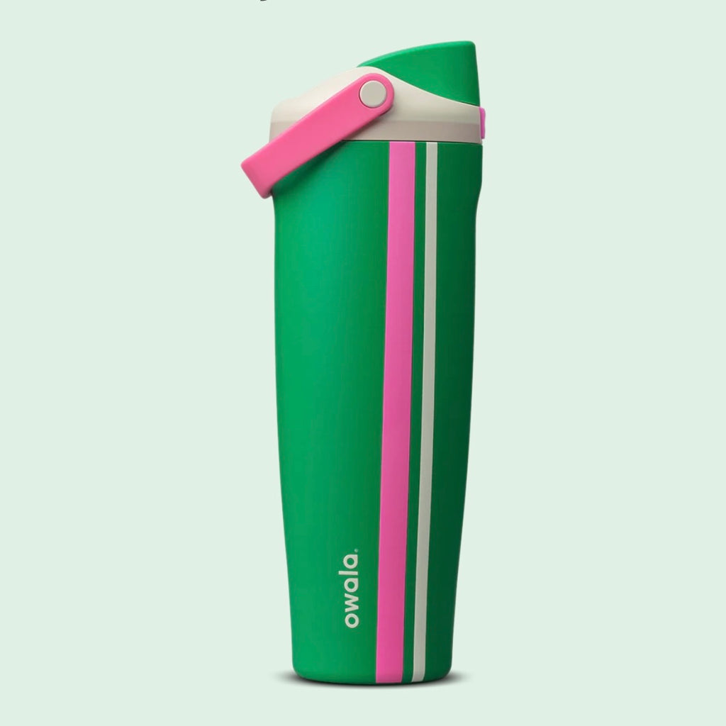 Owala FreeSip Sway 40oz Birthday Beach Bash - Vacation Mode - Green & Pink - Genuine UK stock 