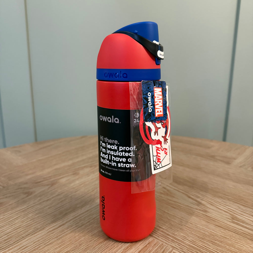 Owala FreeSip 24oz Marvel Spider-Man Limited Edition Bottle - Red/Blue - Stickers