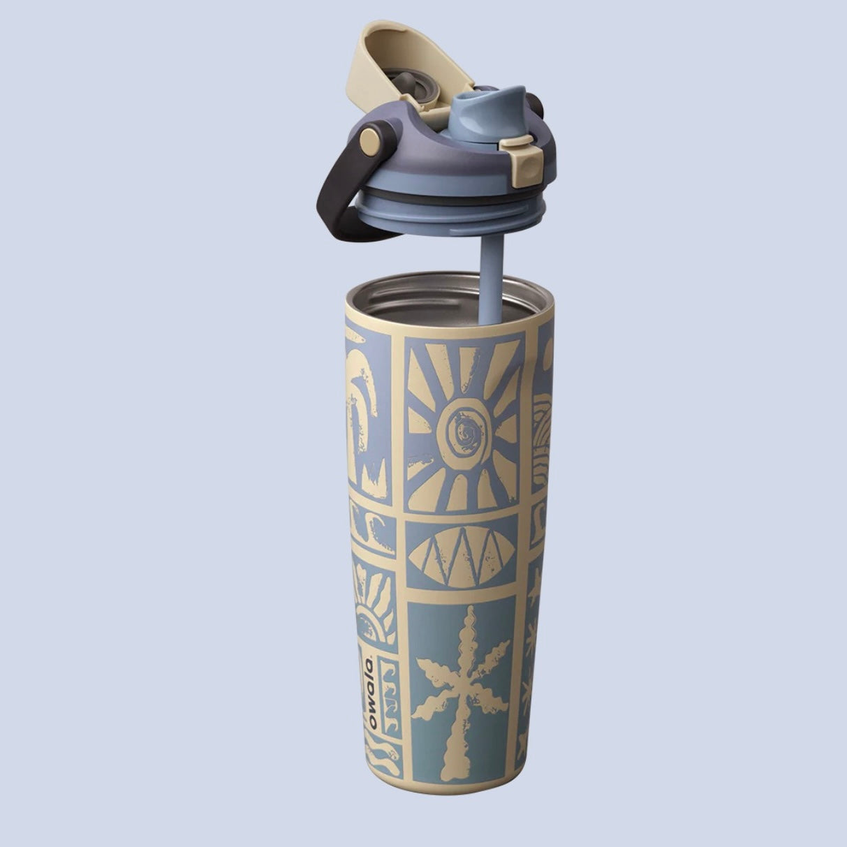 Owala FreeSip Sway 30oz Birthday Beach Bash - Vintage Surf - Blue/Tan - Next Day Delivery Available