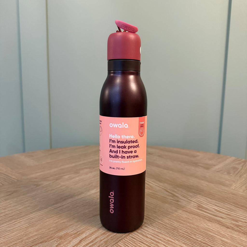 Owala FreeSip Twist 24oz Black Cherry US Exclusive Bottle - Burgundy