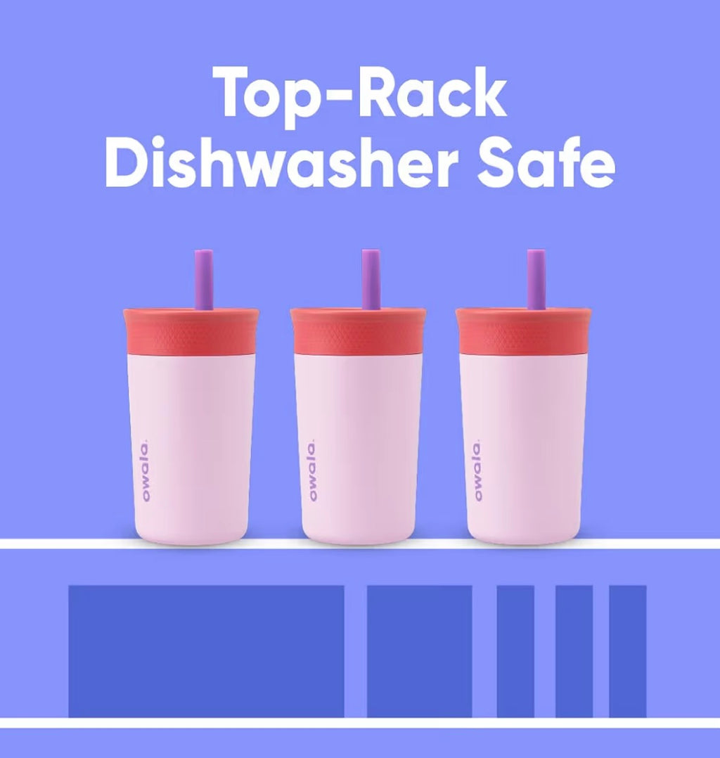 Owala Kids Insulated Tumbler 12oz Purple & Pink - Dishwasher Safe