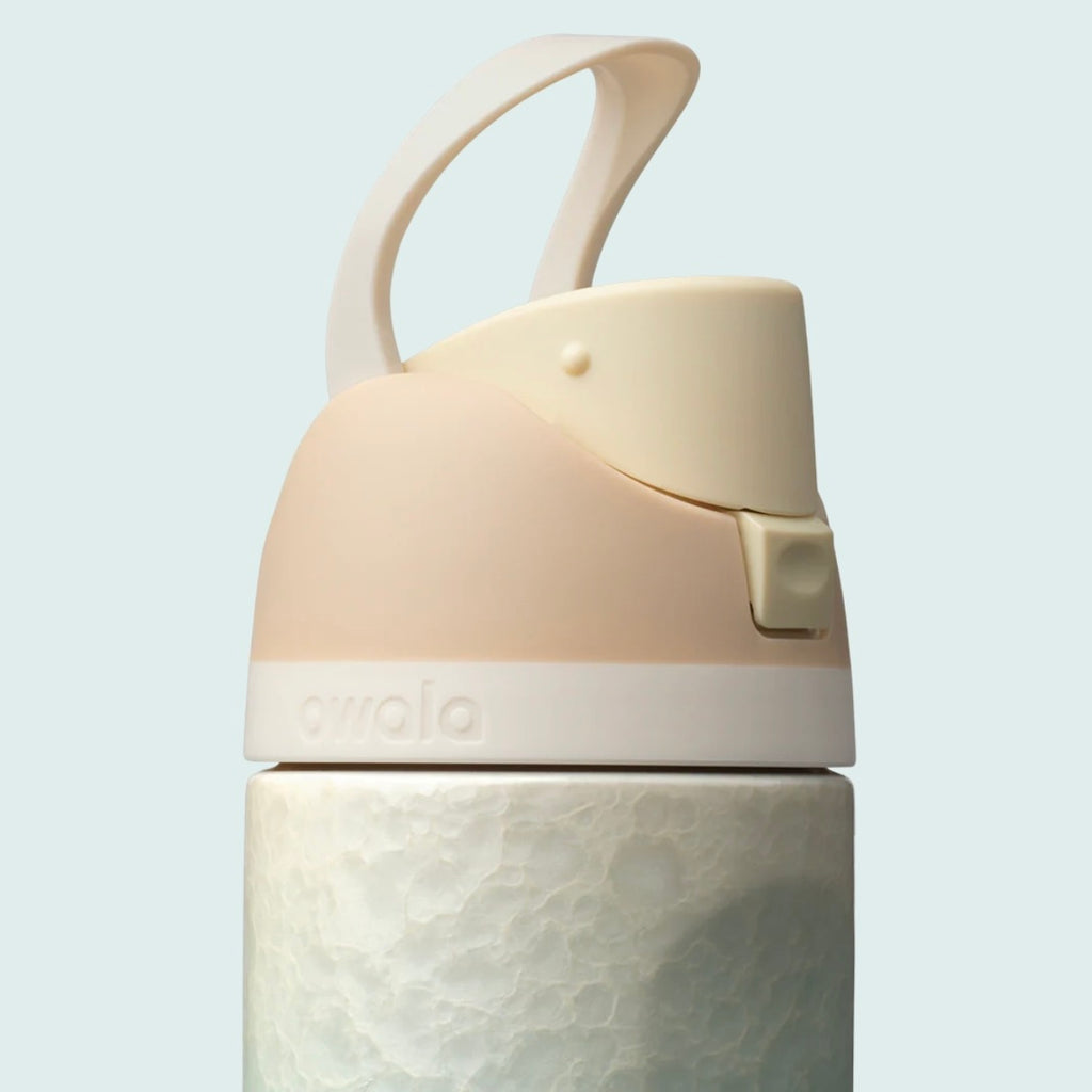 Owala FreeSip 24oz Birthday Beach Bash - Rolling In - Biege/Blue - Carry loop