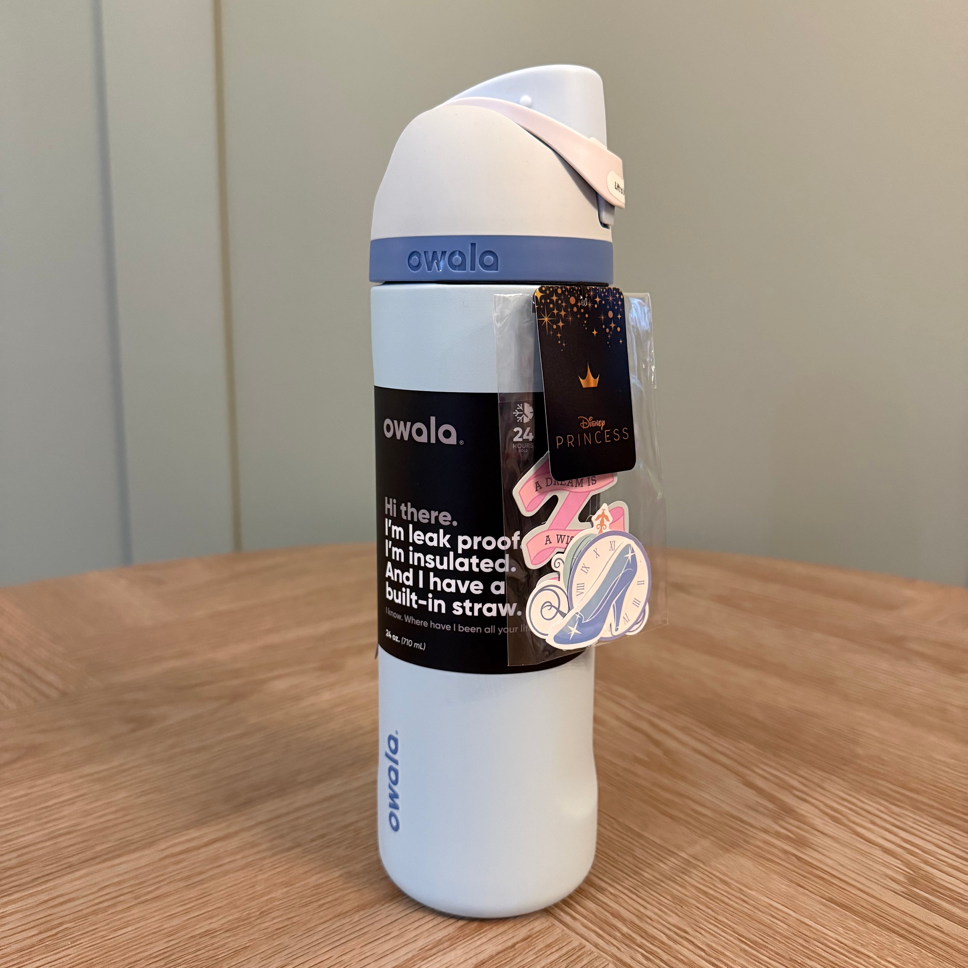 Owala FreeSip 24oz Disney Princess Cinderella Limited Edition Bottle - Light Blue
