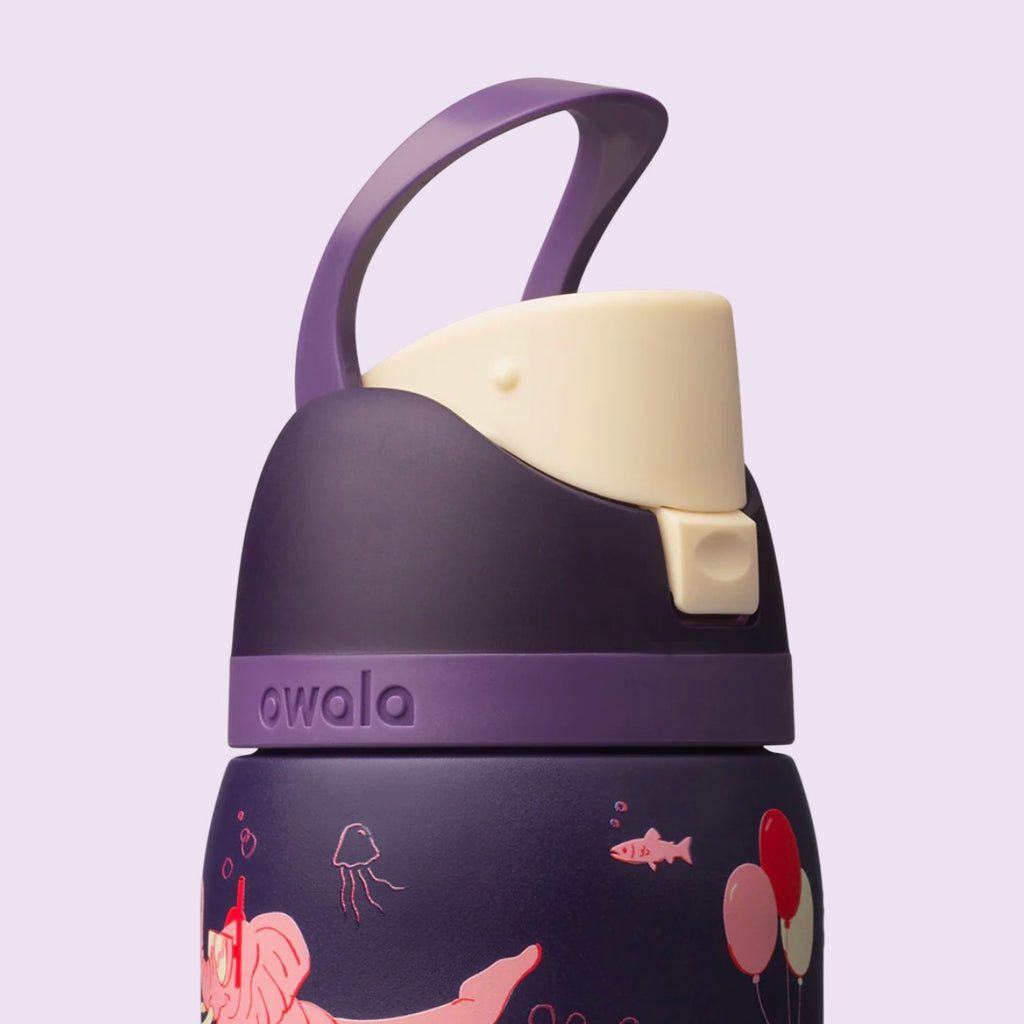 Owala FreeSip 32oz Birthday Beach Bash - Go Halvsies - Purple - Carry Loop & Lock
