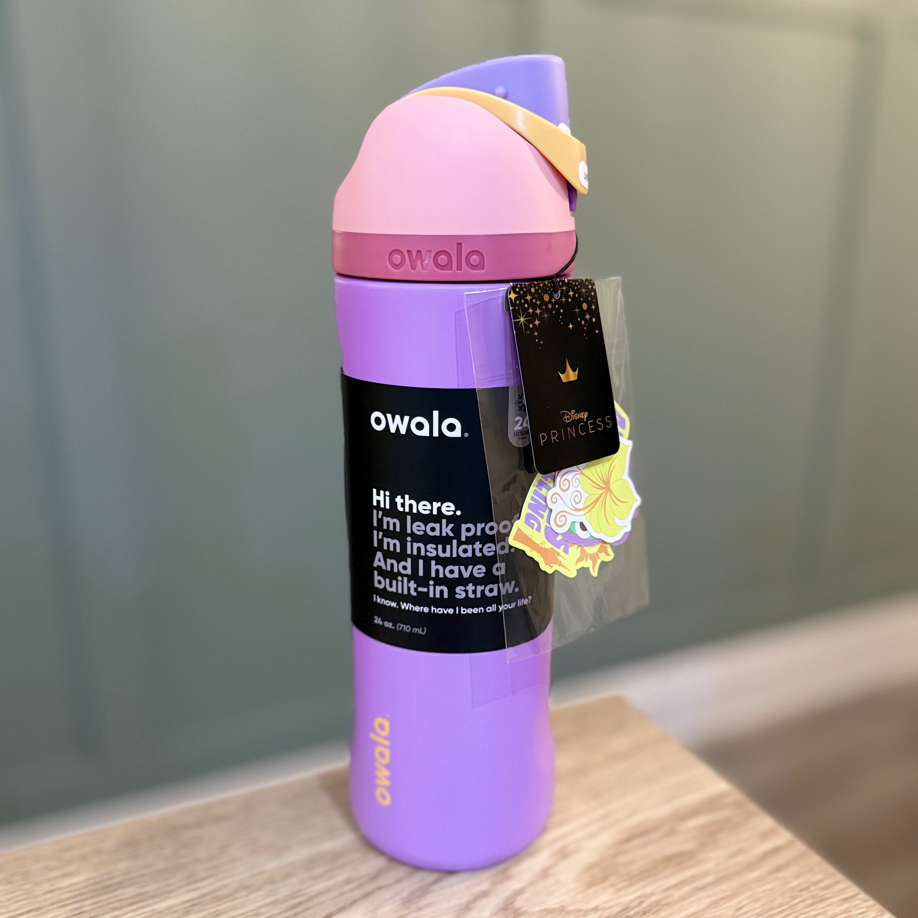 Owala FreeSip 24oz Disney Princess Rapunzel Water Bottle Tangled