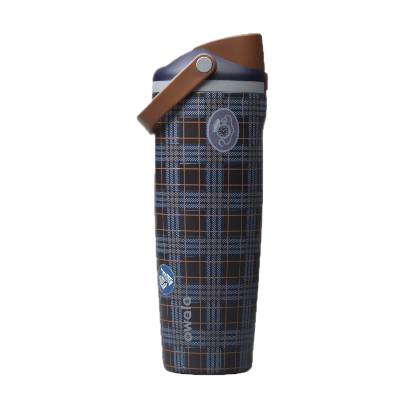 Owala FreeSip 30oz Sway Color Drop Book Club Plot Twist Water Bottle Blue Brown Black Tartan