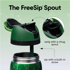 Owala FreeSip Wicked Elphaba Emerald Green Sparkle 32oz Bottle
