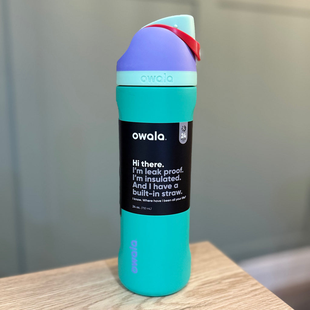 Owala FreeSip 24oz Princess Ariel Water Bottle Teal