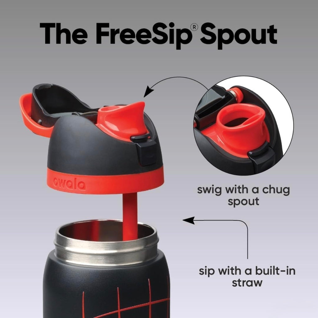 Owala FreeSip 32oz Spider-Man Night Watch Marvel Water Bottle FreeSip Spout Swig or Sip with Built-In Straw