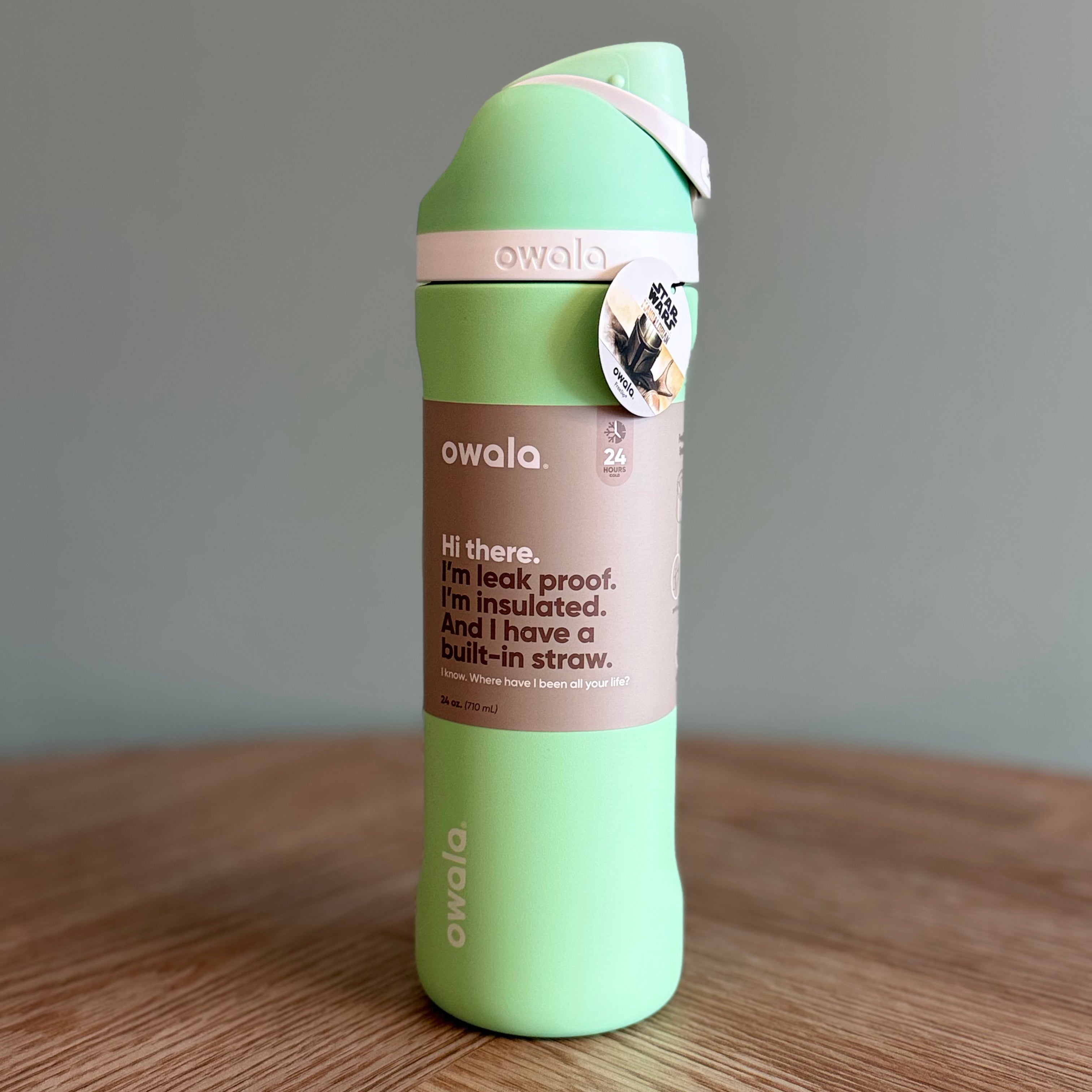 Owala FreeSip 24oz Star Wars Baby Yoda Grogu Limited Edition Bottle - Green