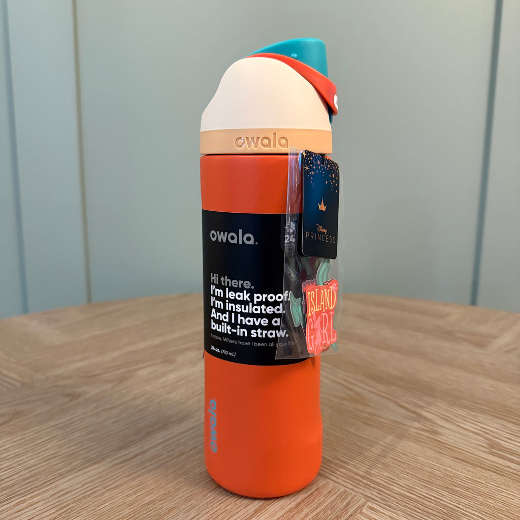 Owala FreeSip 24oz Disney Princess Moana Limited Edition Bottle - Orange and Teal 