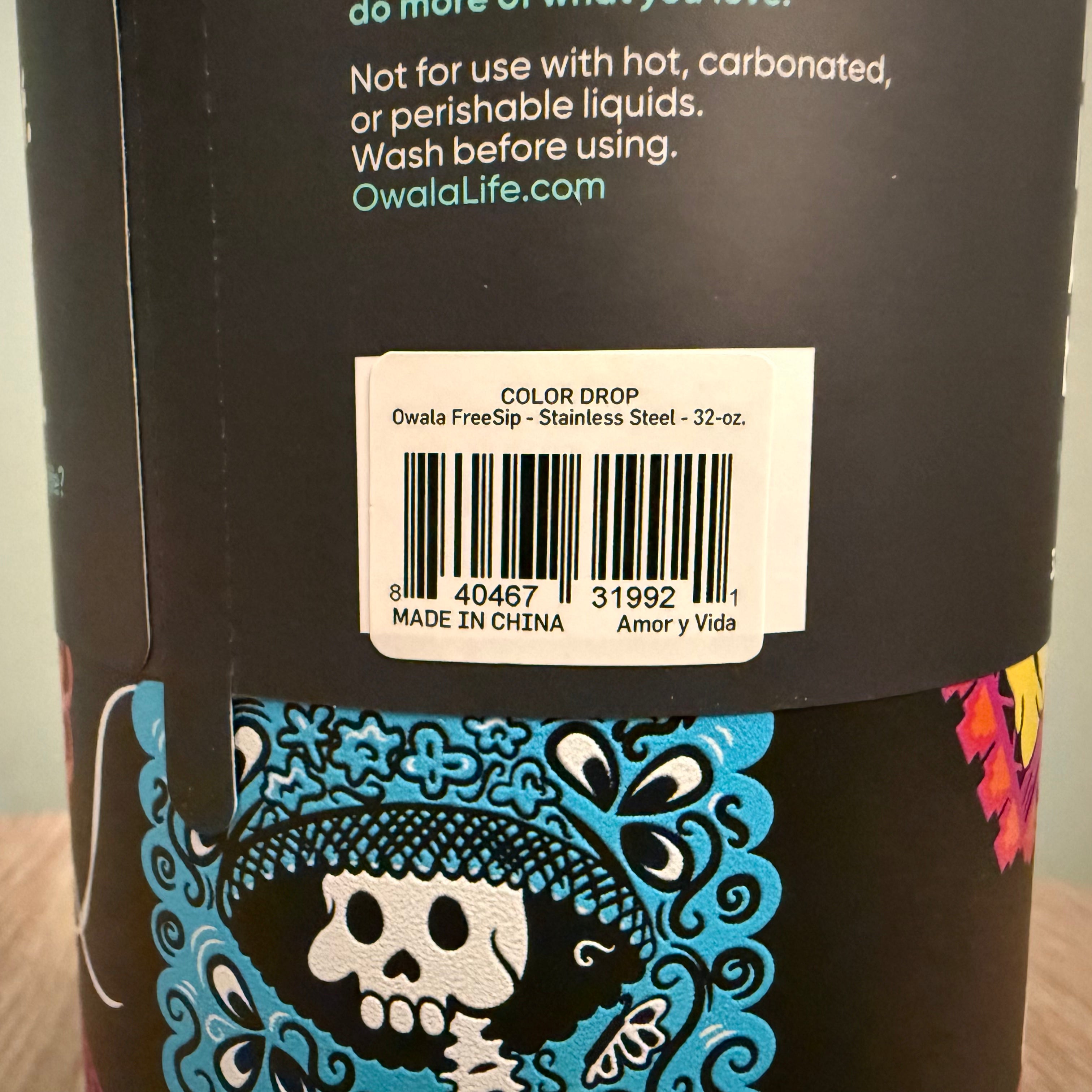Owala FreeSip Amor Y Vida 32oz (710ml) Color Drop Water Bottle Genuine Available Now