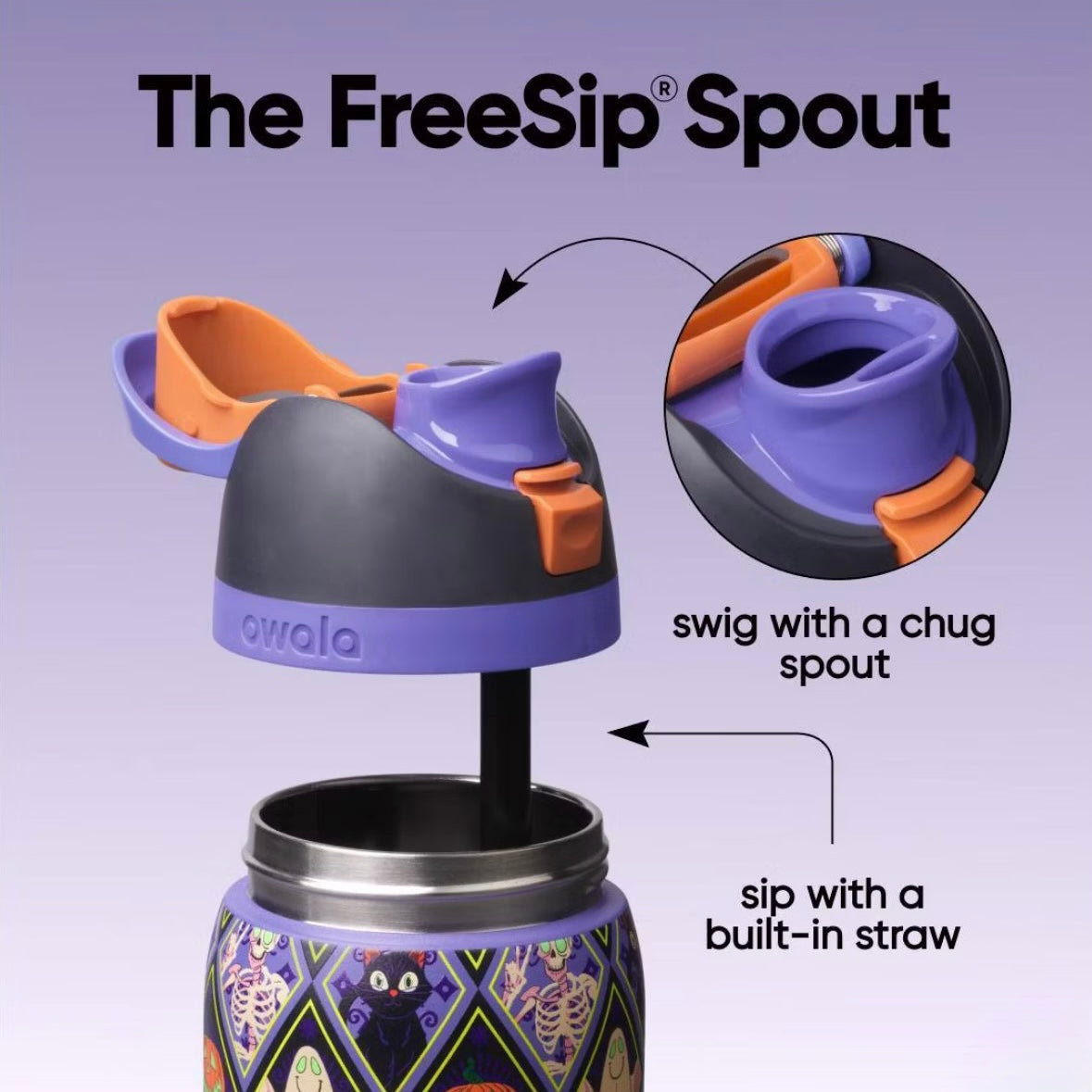 Owala FreeSip 32oz - Spooky Social