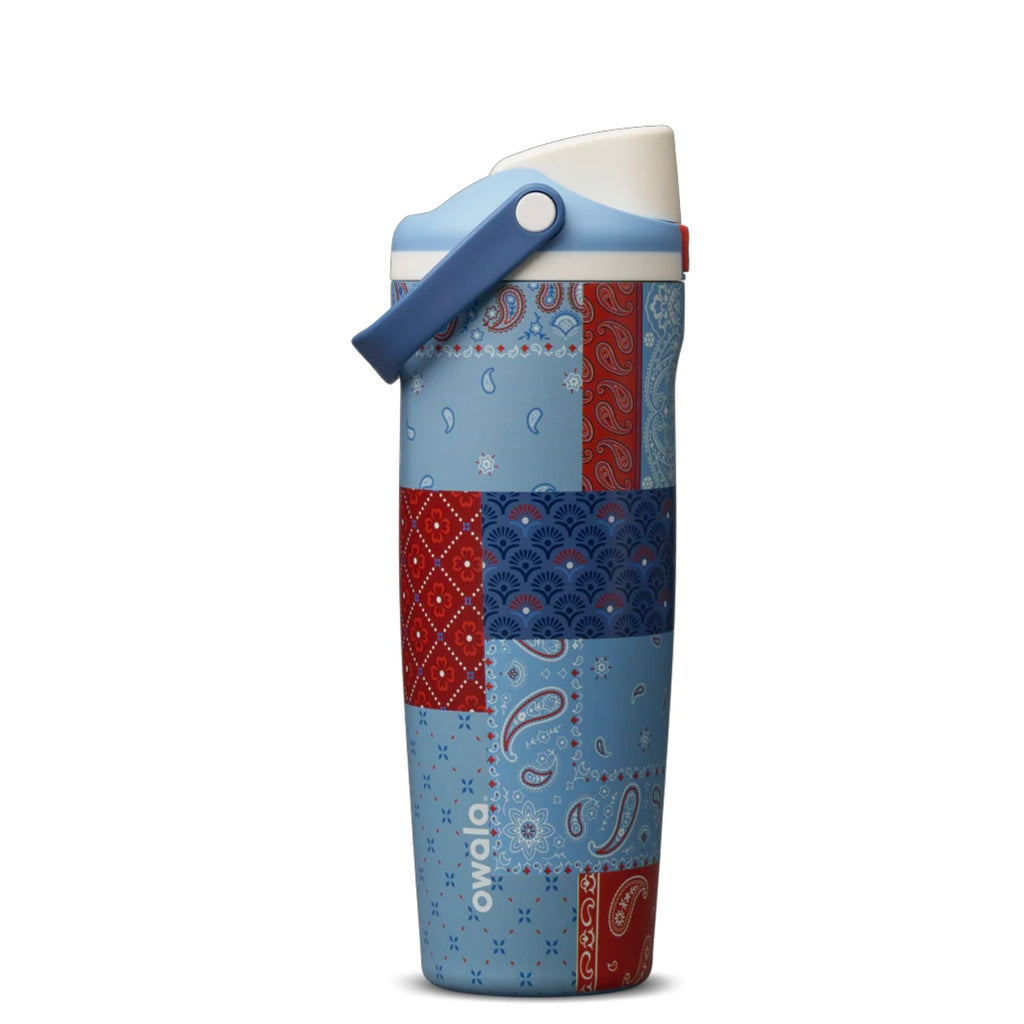 Owala FreeSip Sway 30oz Color Drop Common Threads Water Bottle Blue Red White