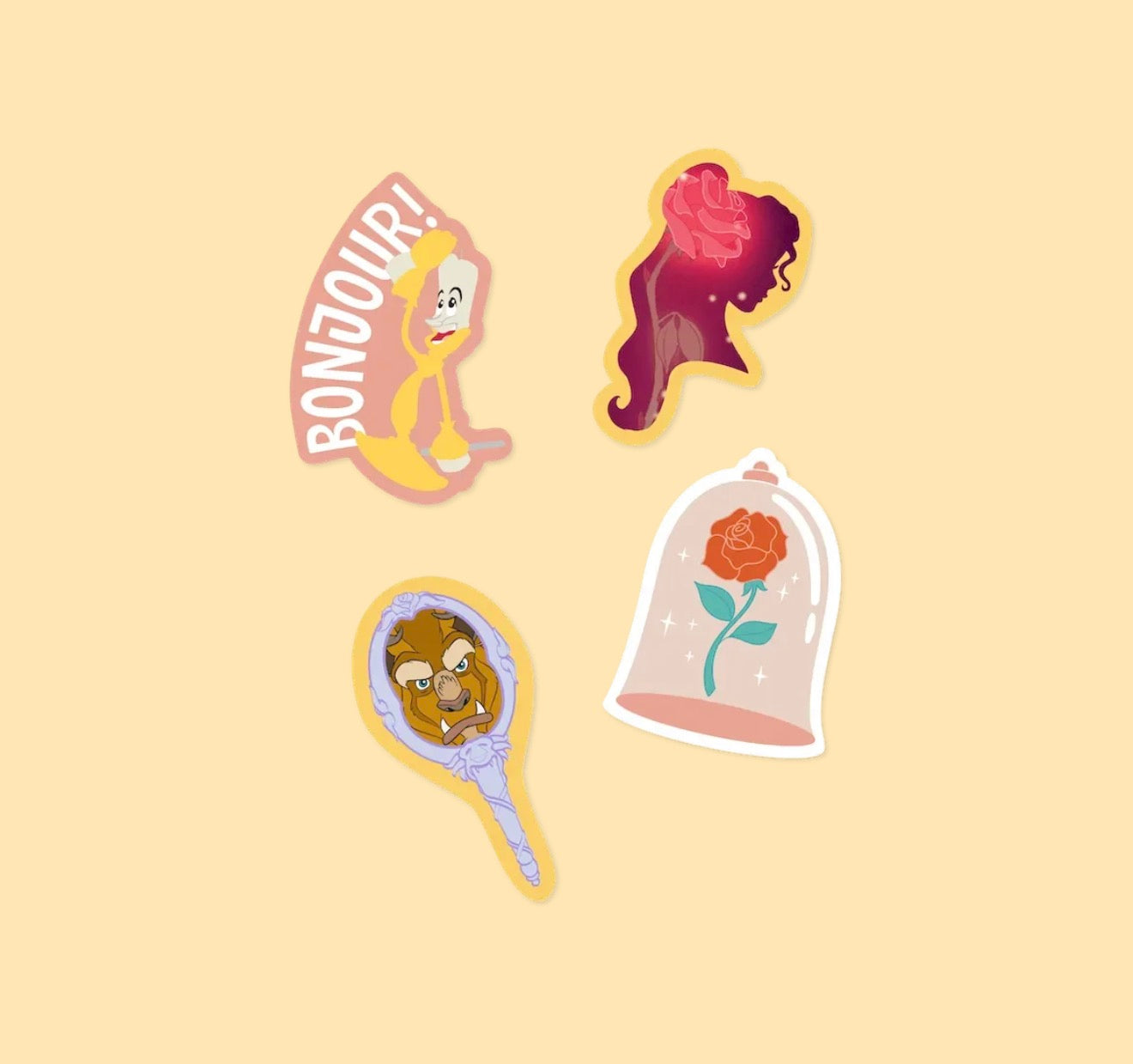 Owala FreeSip 24oz Disney Princess Belle Limited Edition Bottle - Stickers