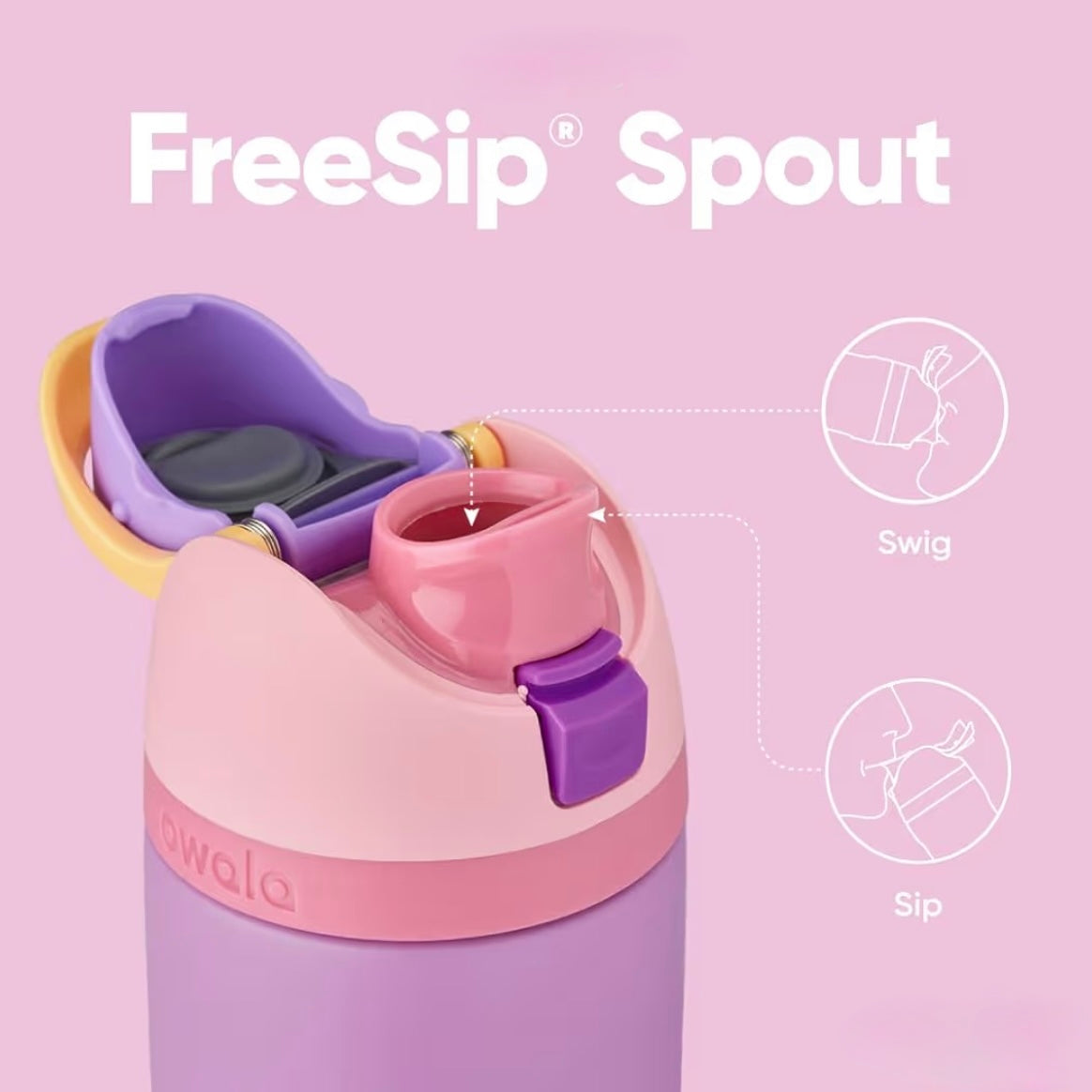 Owala FreeSip 24oz Rapunzel Disney Princess Water Bottle FreeSip Spout Swig or Sip