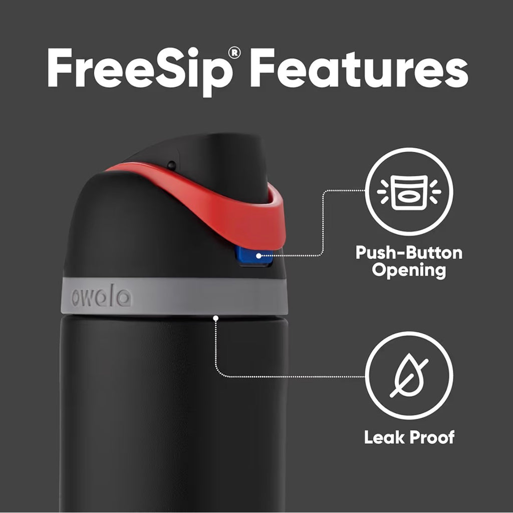 Owala FreeSip 24oz Star Wars Darth Vader Water Bottle Push-Button Opening Leak Proof
