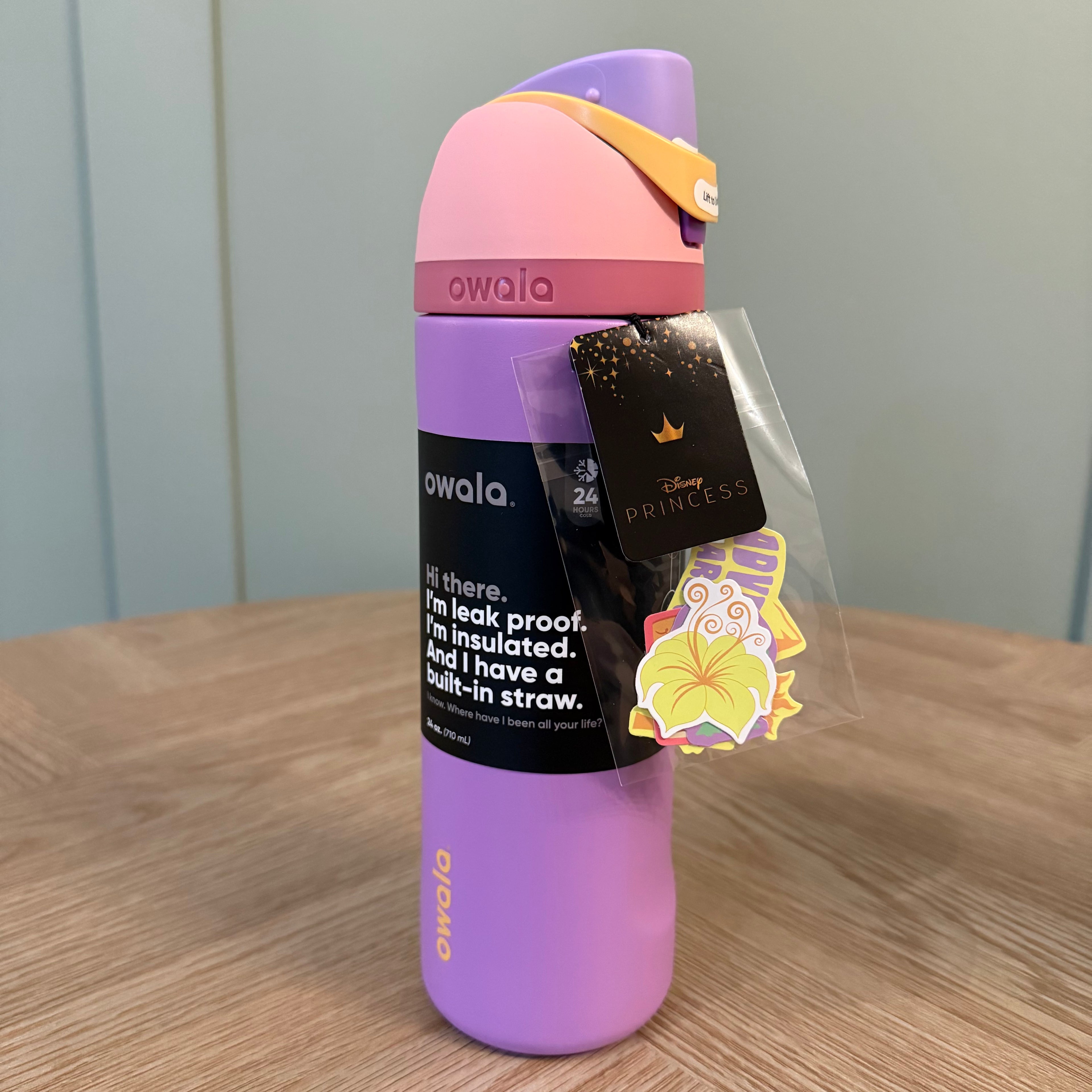Owala FreeSip 24oz Disney Princess Rapunzel Limited Edition Bottle - Purple and Pink