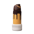 Owala FreeSip 32oz Color Drop Gimme S'more water bottle Yellow & Chocolate Brown with Marshmallow boot