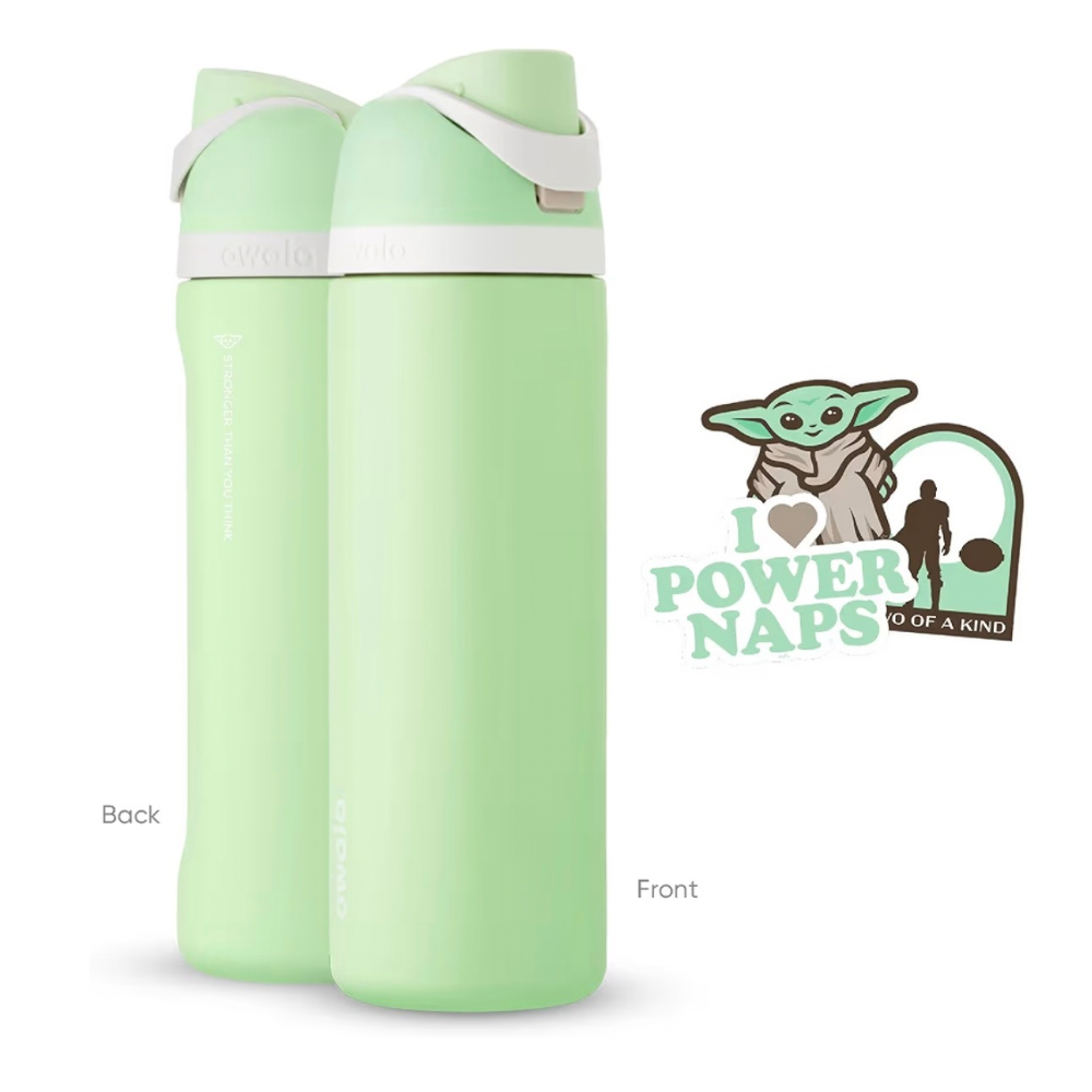 Owala FreeSip 24oz Star Wars Stranger Than You Think Water Bottle Green Grogu Baby Yoda