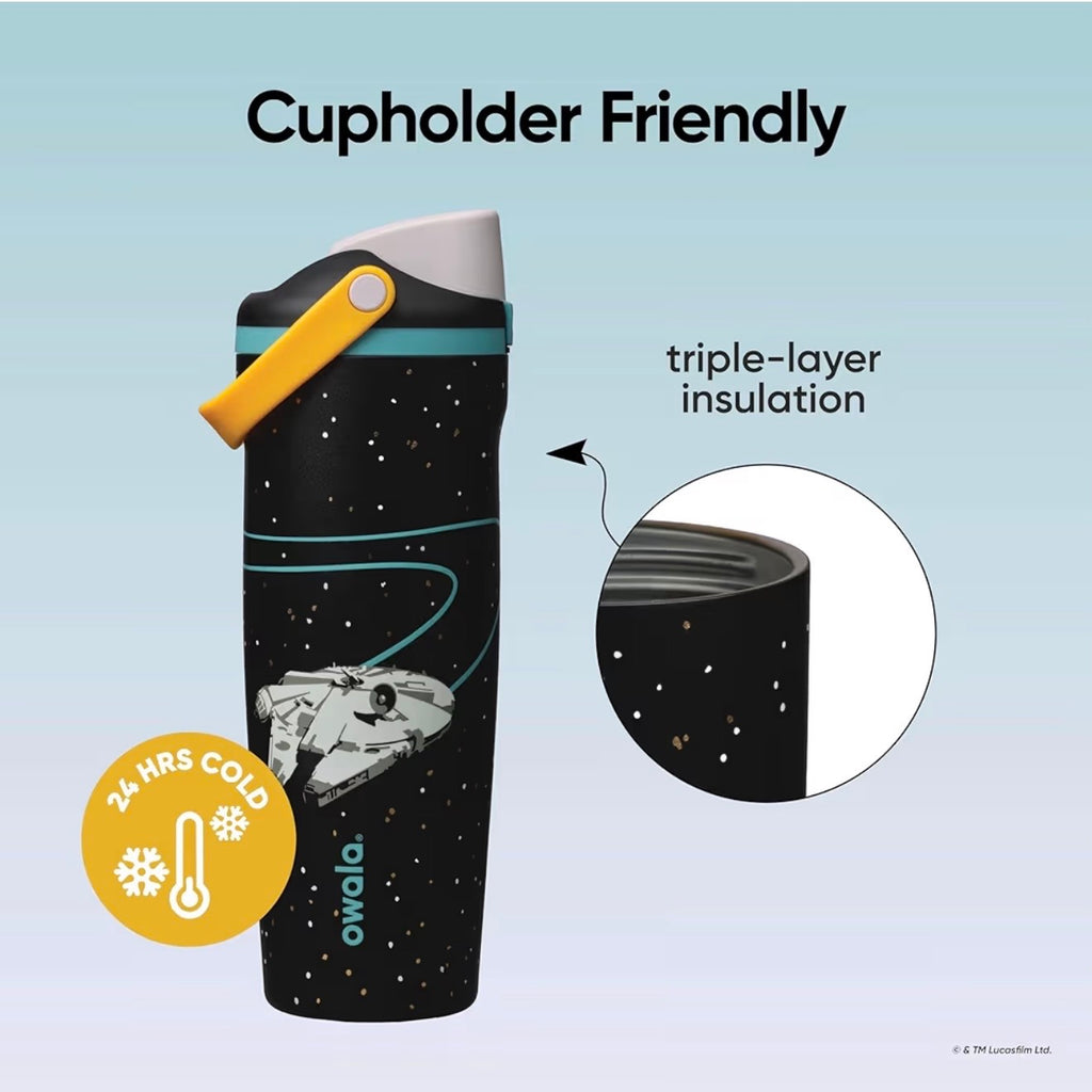 Owala FreeSip Sway 30oz Star Wars Millennium Falcon - Glow in the Dark - Cupholder Friendly 
