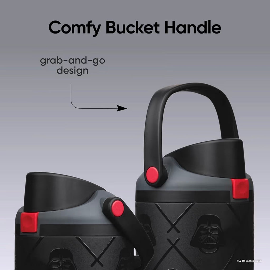 Owala FreeSip Sway 30oz Star Wars Darth Vader - Black/Red - Comfy Bucket Handle - Grab and Go