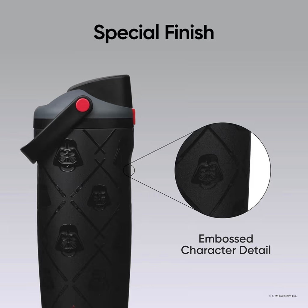 Owala FreeSip Sway 30oz Star Wars Darth Vader - Black/Red - Order Now - Embossed Character Detail