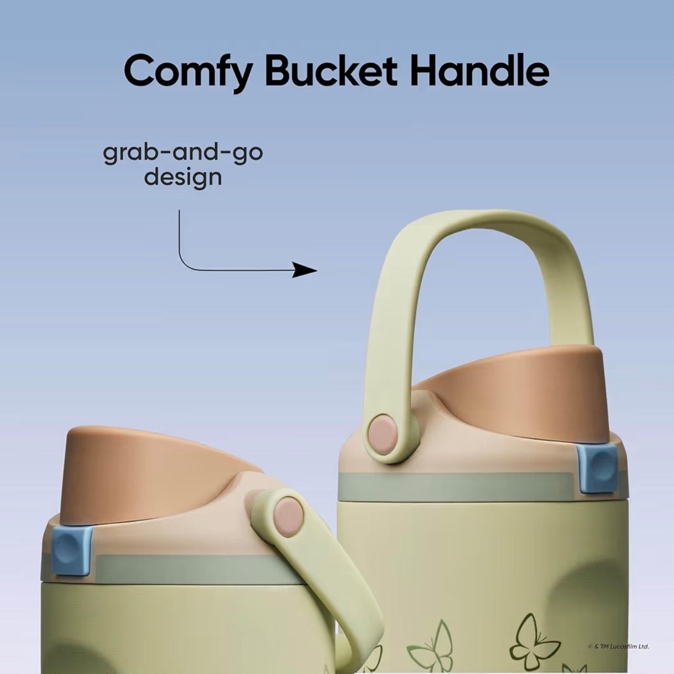 Owala FreeSip Sway 30oz Star Wars GroGu Baby Yoda - Light Green - Comfy Bucket Handle - Grab and Go