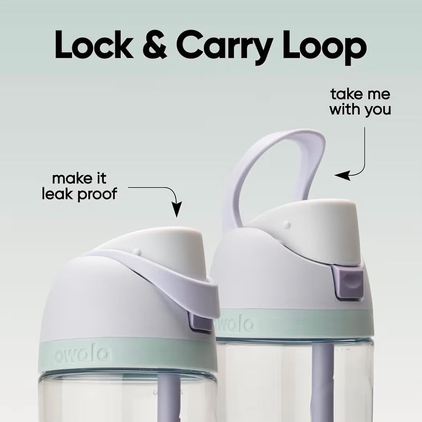 Owala FreeSip Tritan Plastic 25oz in Open Air - Grey & Clear - Lock & Carry Loop