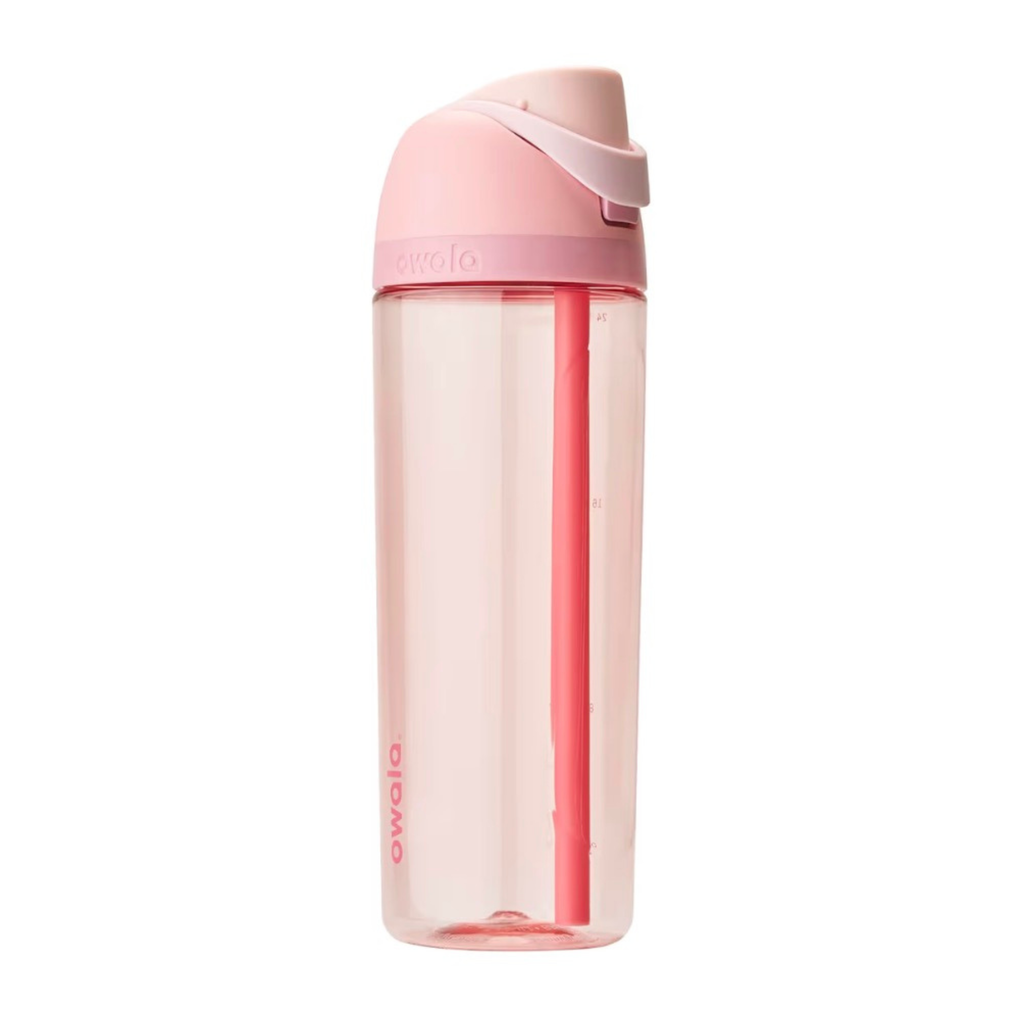 Owala FreeSip Tritan Plastic 25oz in Rose Quartz - Pink & Clear - In Stock Now
